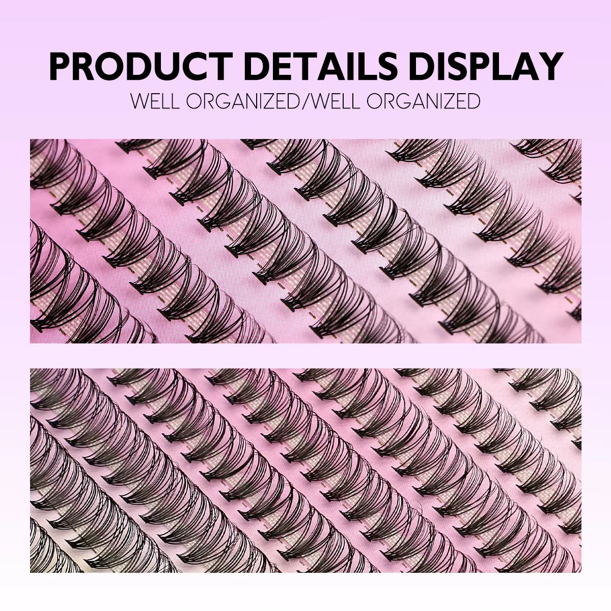DIY Lash Extension Kit Volume Lash Clusters Individual Lashes Thick Eyelash Extension Lash Bond & Seal & Lash Tweezers