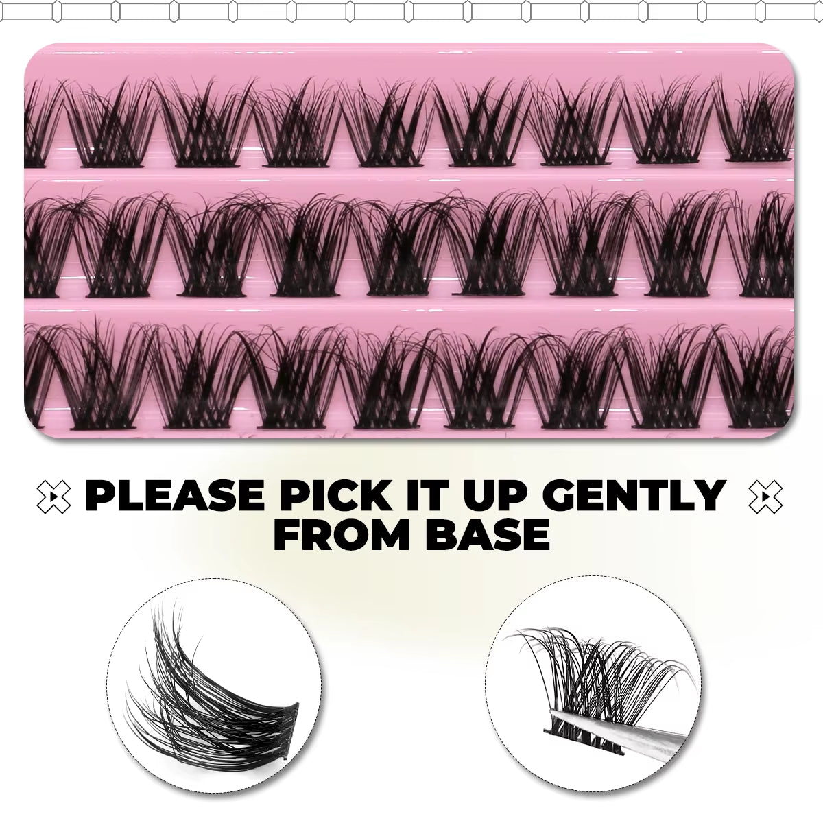 DIY Lash Extension Kit Lash Clusters with Waterproof Strong Hold Lash Bond and Seal and Eyelash Tweezers Lash Cluster