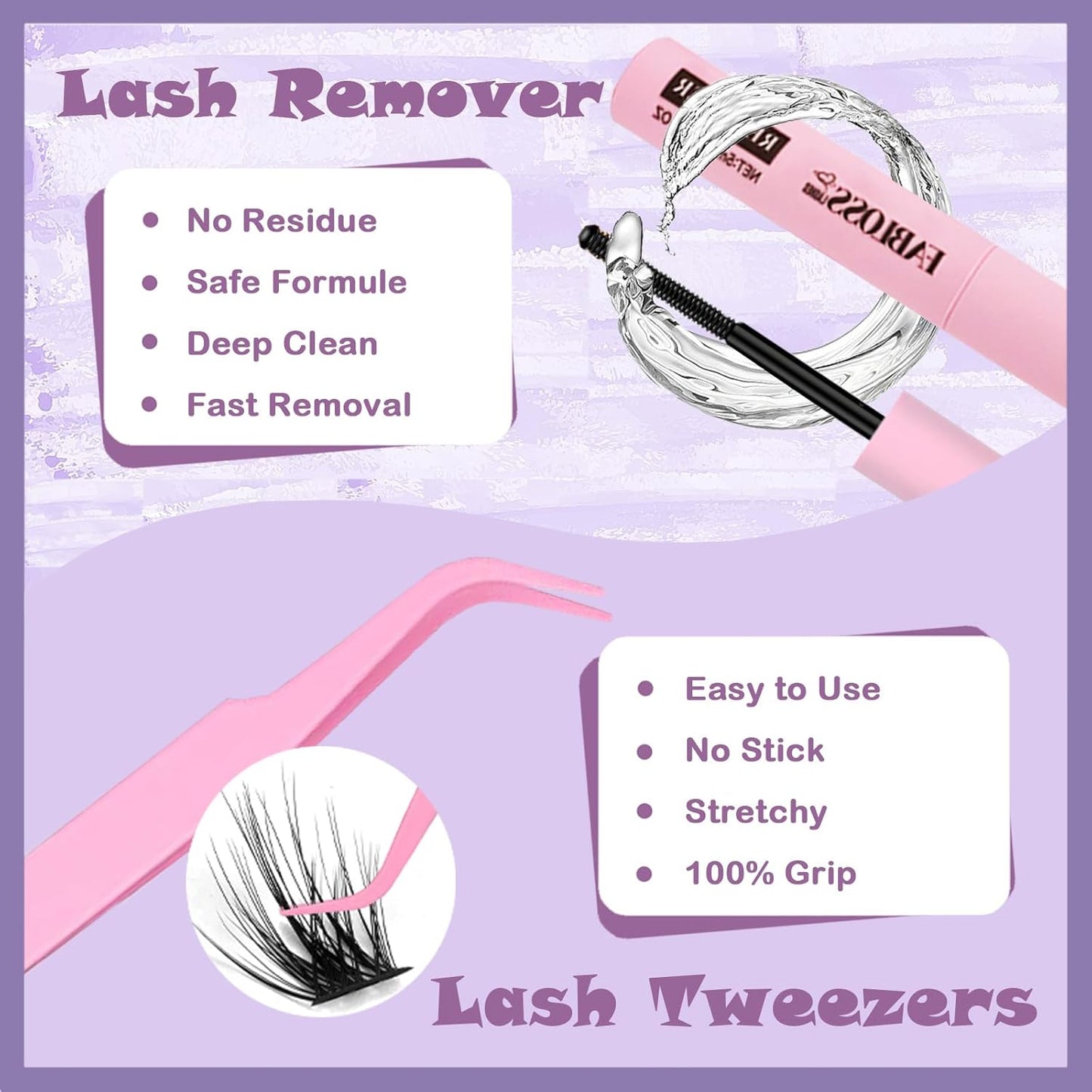 Lash Clusters Kit Fluffy 144Pcs Lash Clusters DIY Eyelash Extension Kit 80D Individual Lashes Clusters Kit with Lash Bond and Seal, Lash Remover, Lash Tweezers(80D, 9-16Mm, Kit)