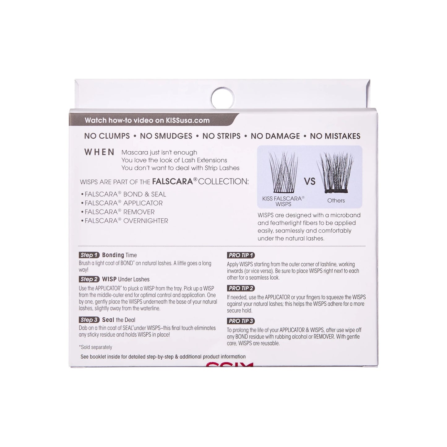 FALSCARA Lash Extension Kit, Natural Wispy, Black, 24 Lash Clusters