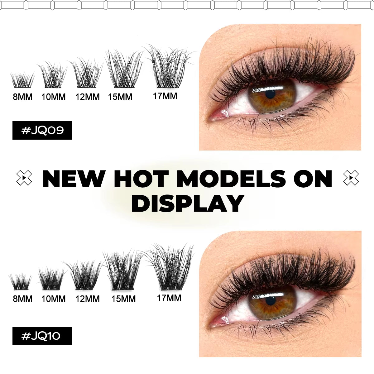DIY Lash Extension Kit Lash Clusters with Waterproof Strong Hold Lash Bond and Seal and Eyelash Tweezers Lash Cluster