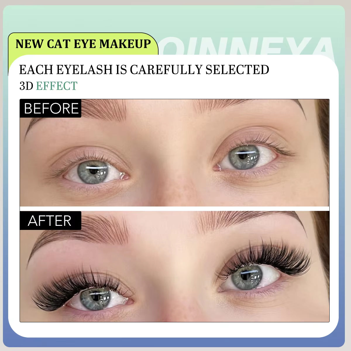 5 Pairs Cat Eye Eyelashes Fox Eye False Eyelashes Faux Mink Lashes Natural Look Eyelashes Lash Extension Makeup