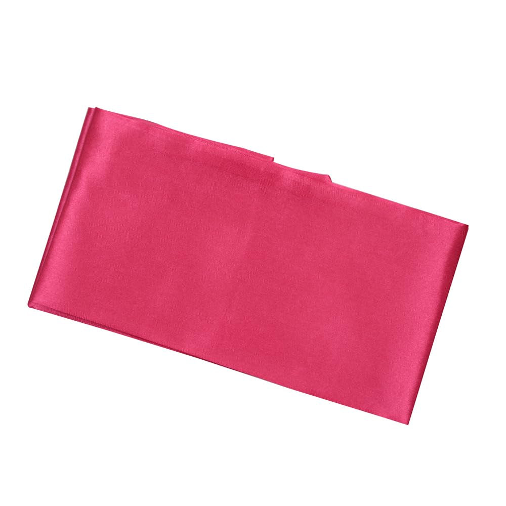 2 Pcs Satin Head Wrap Wig Grip Band Fashion Headbands for Laying Lace Frontal Wigs Satin Scarf for Yoga, Makeup, Facial, Sport (1 Pc Pink, 1 Pc Black)