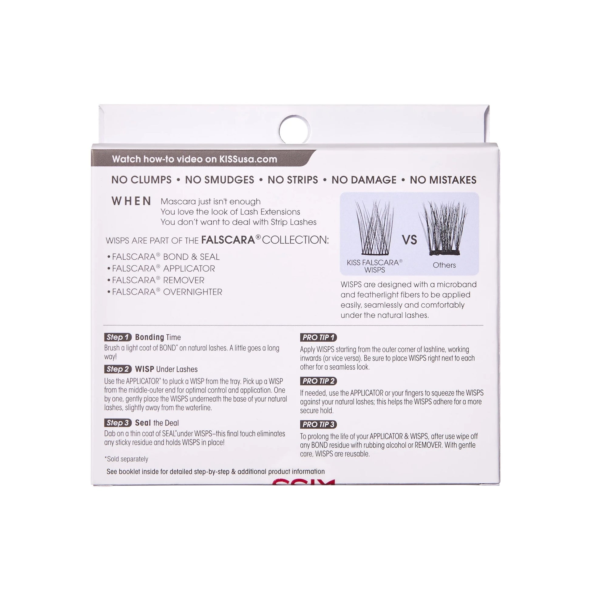 FALSCARA Lash Extension Kit, Natural Wispy, Black, 24 Lash Clusters
