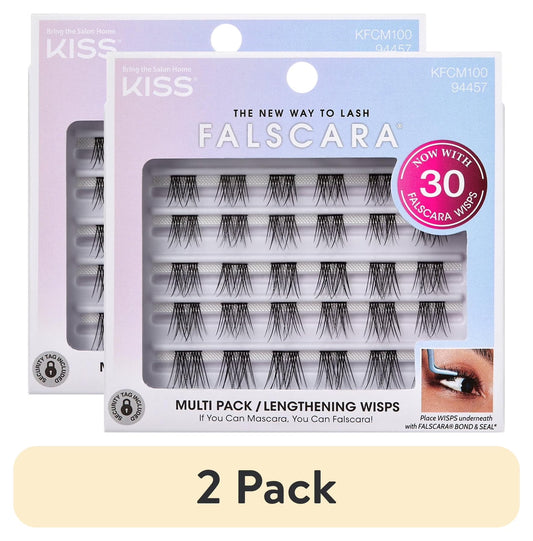 (2 Pack)  FALSCARA Collection DIY Eyelash Extensions Multipack, Lengthening Wisps, 30 Ct.